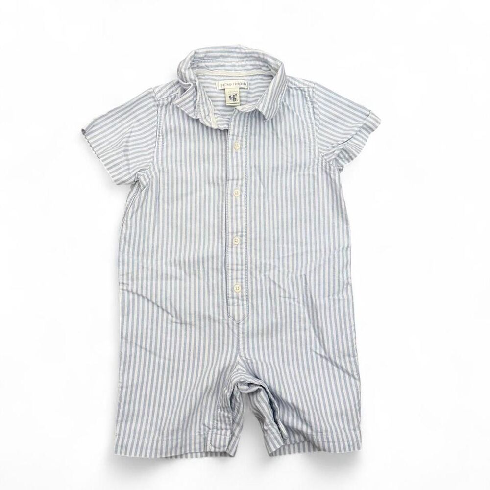 Pottery Barn Kids Stripe One Piece Romper - Size 6-12 Months